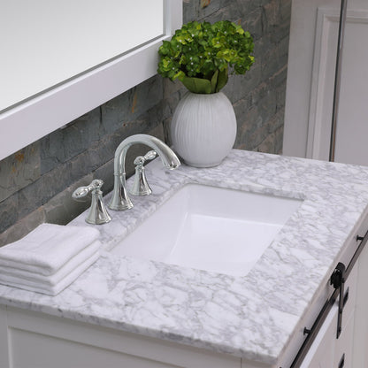 Altair Designs 36" single vanity with top - 536036-WH-CA-NM