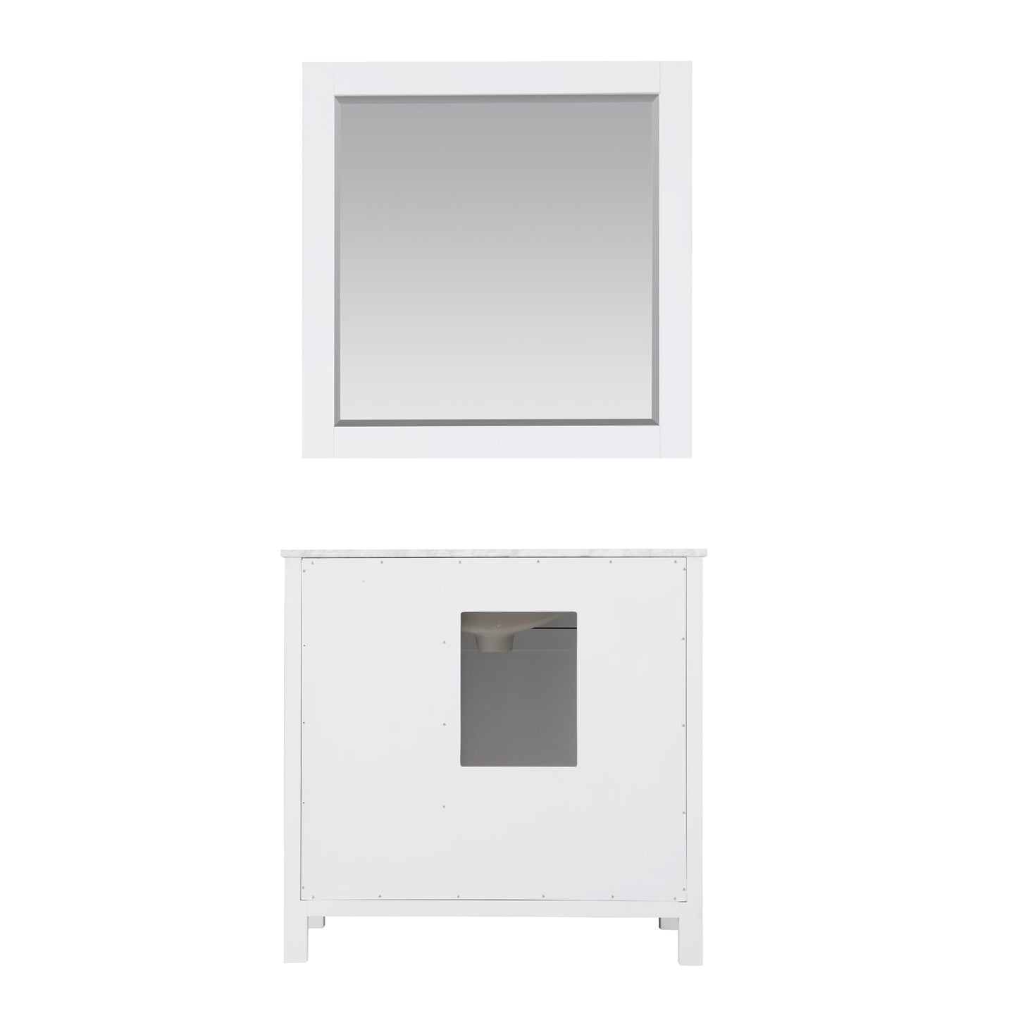 Altair Designs 36" single vanity with top - 536036-WH-CA-NM