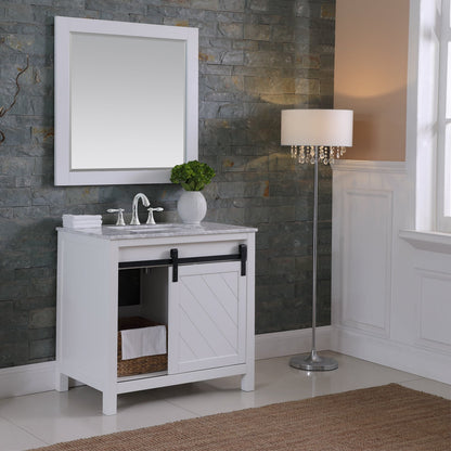 Altair Designs 36" single vanity with top - 536036-WH-CA-NM