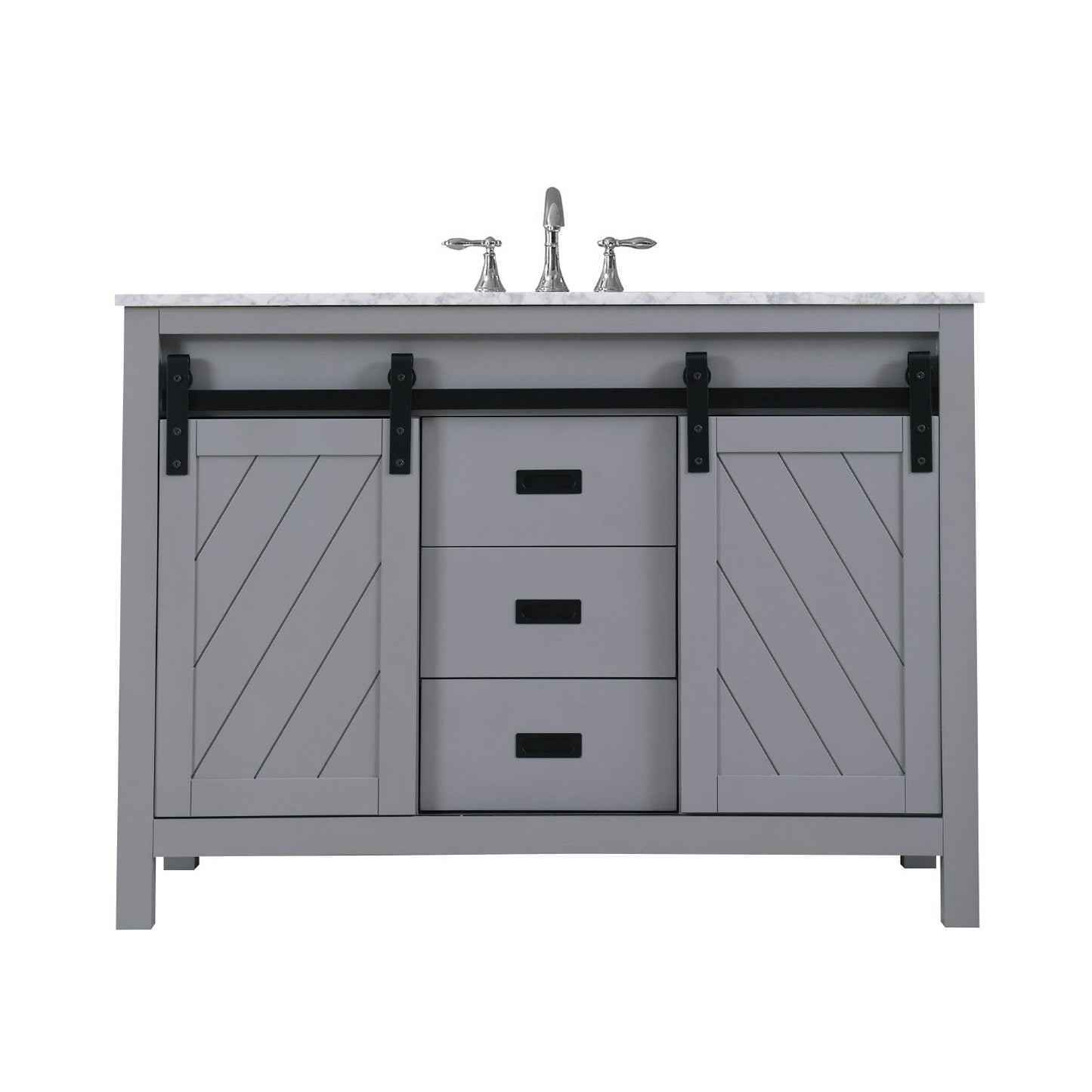 Altair Designs 48" single vanity with top - 536048-WH-CA-NM