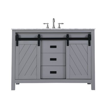 Altair Designs 48" single vanity with top - 536048-WH-CA-NM