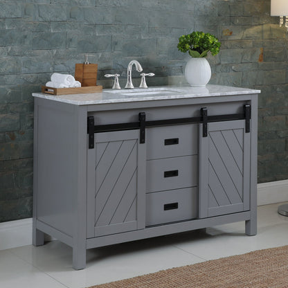 Altair Designs 48" single vanity with top - 536048-WH-CA-NM