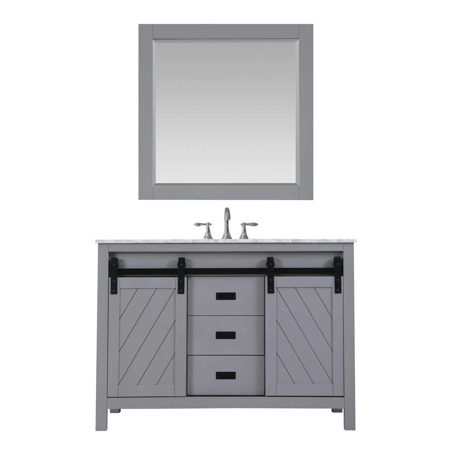 Altair Designs 48" single vanity with top - 536048-WH-CA-NM