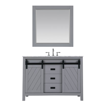 Altair Designs 48" single vanity with top - 536048-WH-CA-NM