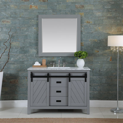 Altair Designs 48" single vanity with top - 536048-WH-CA-NM