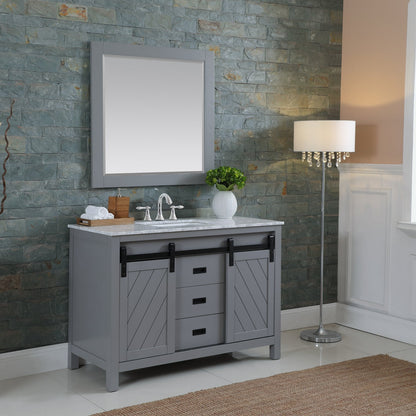 Altair Designs 48" single vanity with top - 536048-WH-CA-NM