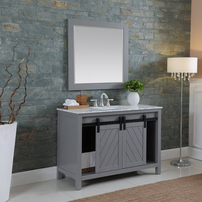 Altair Designs 48" single vanity with top - 536048-WH-CA-NM
