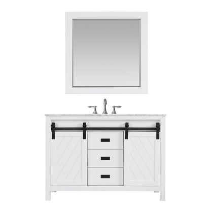 Altair Designs 48" single vanity with top - 536048-WH-CA-NM