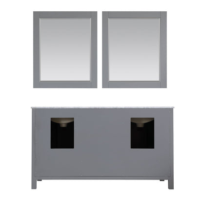 Altair Designs Kinsley 60" double vanity with top - 536060-WH-CA-NM