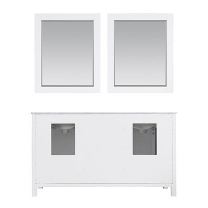Altair Designs Kinsley 60" double vanity with top - 536060-WH-CA-NM