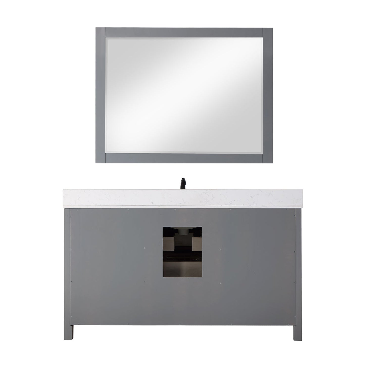 Altair Designs 60" single vanity with top - 536060S-WH-AW-NM