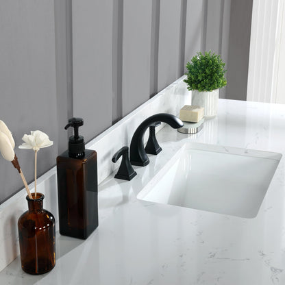 Altair Designs 60" single vanity with top - 536060S-WH-AW-NM