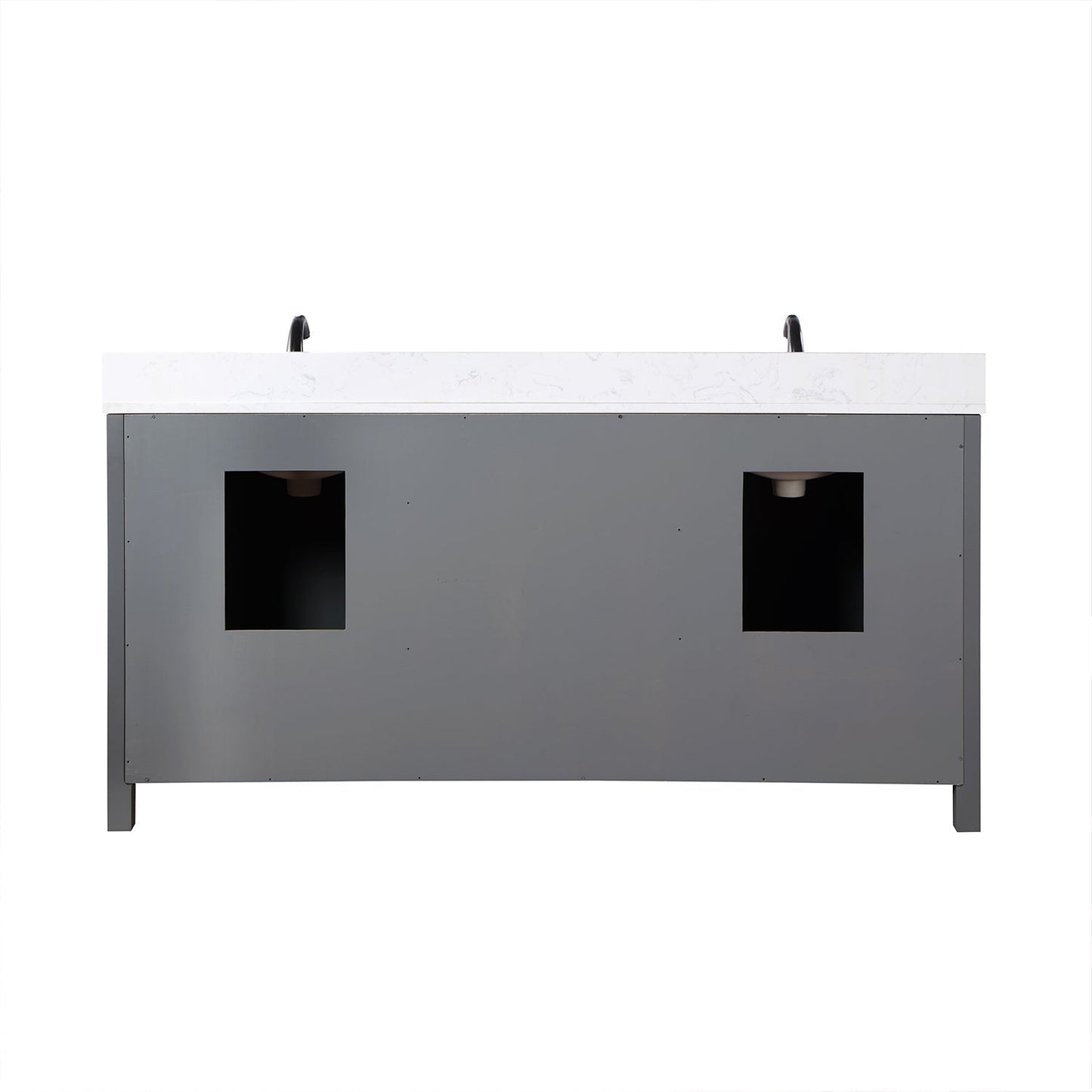 Altair Designs Kinsley 72" double vanity with top - 536072-WH-AW-NM