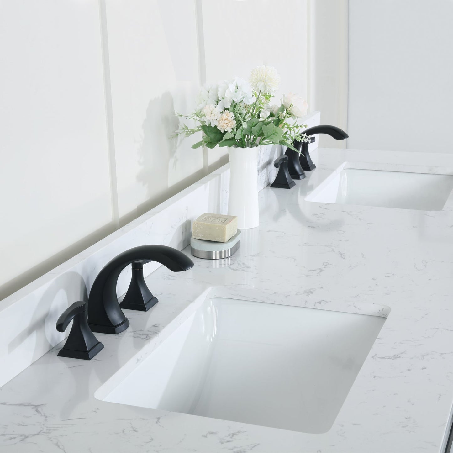 Altair Designs Kinsley 72" double vanity with top - 536072-WH-AW-NM