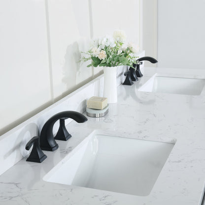Altair Designs Kinsley 72" double vanity with top - 536072-WH-AW-NM