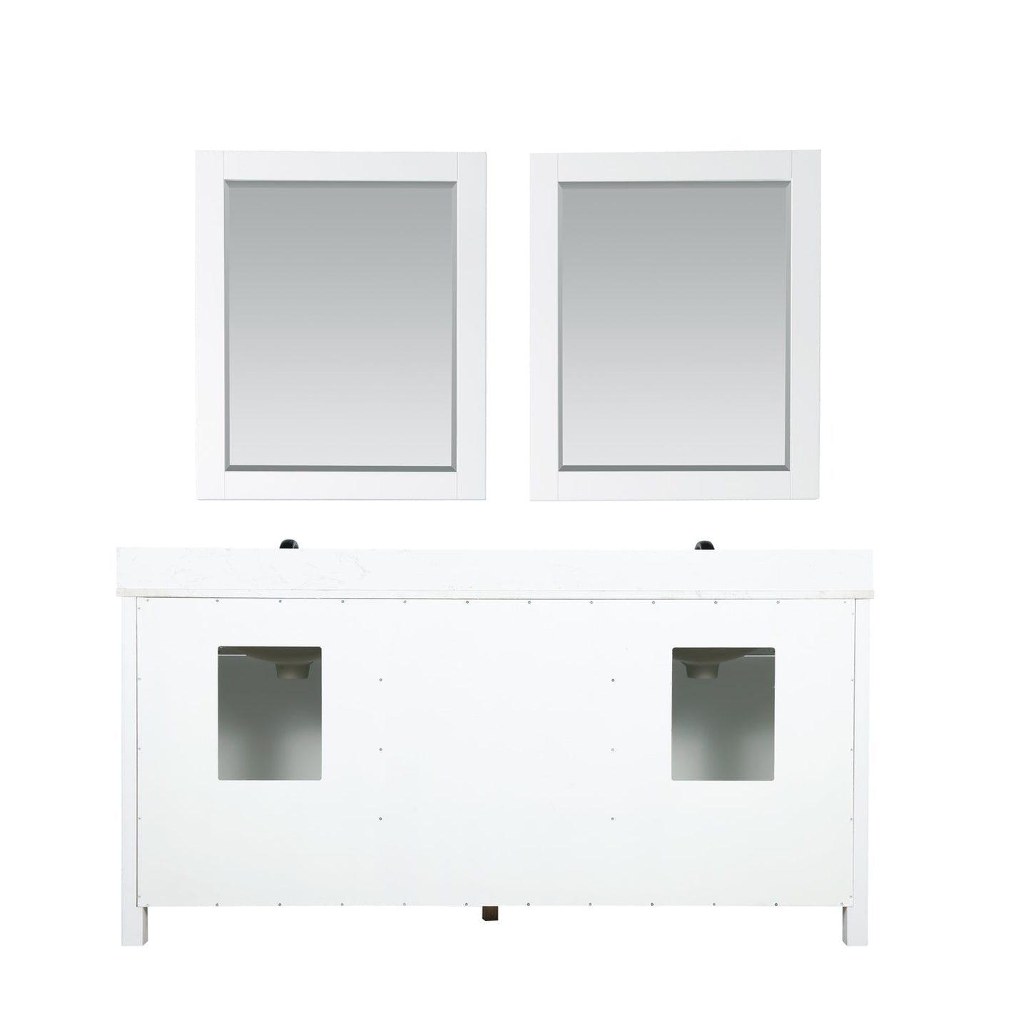Altair Designs Kinsley 72" double vanity with top - 536072-WH-AW-NM