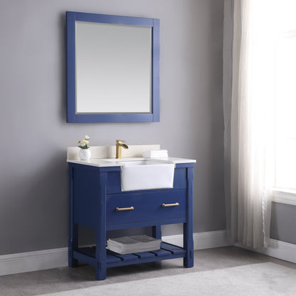Altair Designs 36" single vanity with top - 537036-WH-AW-NM