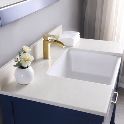 Altair Designs 36" single vanity with top - 537036-WH-AW-NM