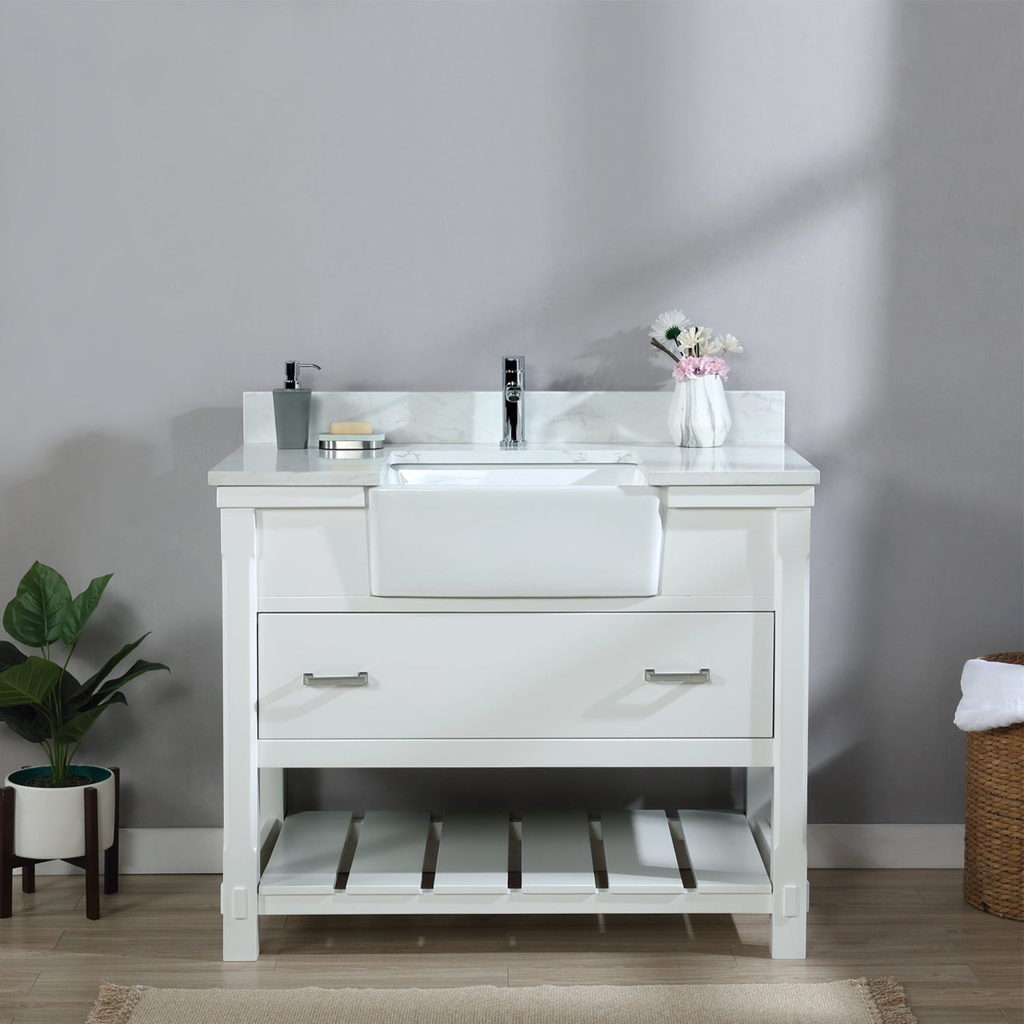 Altair Designs 42" single vanity with top - 537042-JB-AW-NM