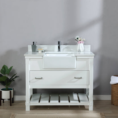 Altair Designs 42" single vanity with top - 537042-JB-AW-NM