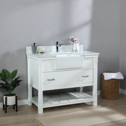 Altair Designs 42" single vanity with top - 537042-JB-AW-NM