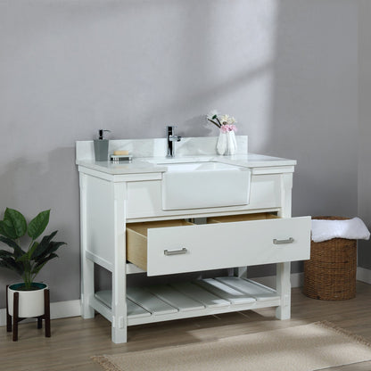 Altair Designs 42" single vanity with top - 537042-JB-AW-NM