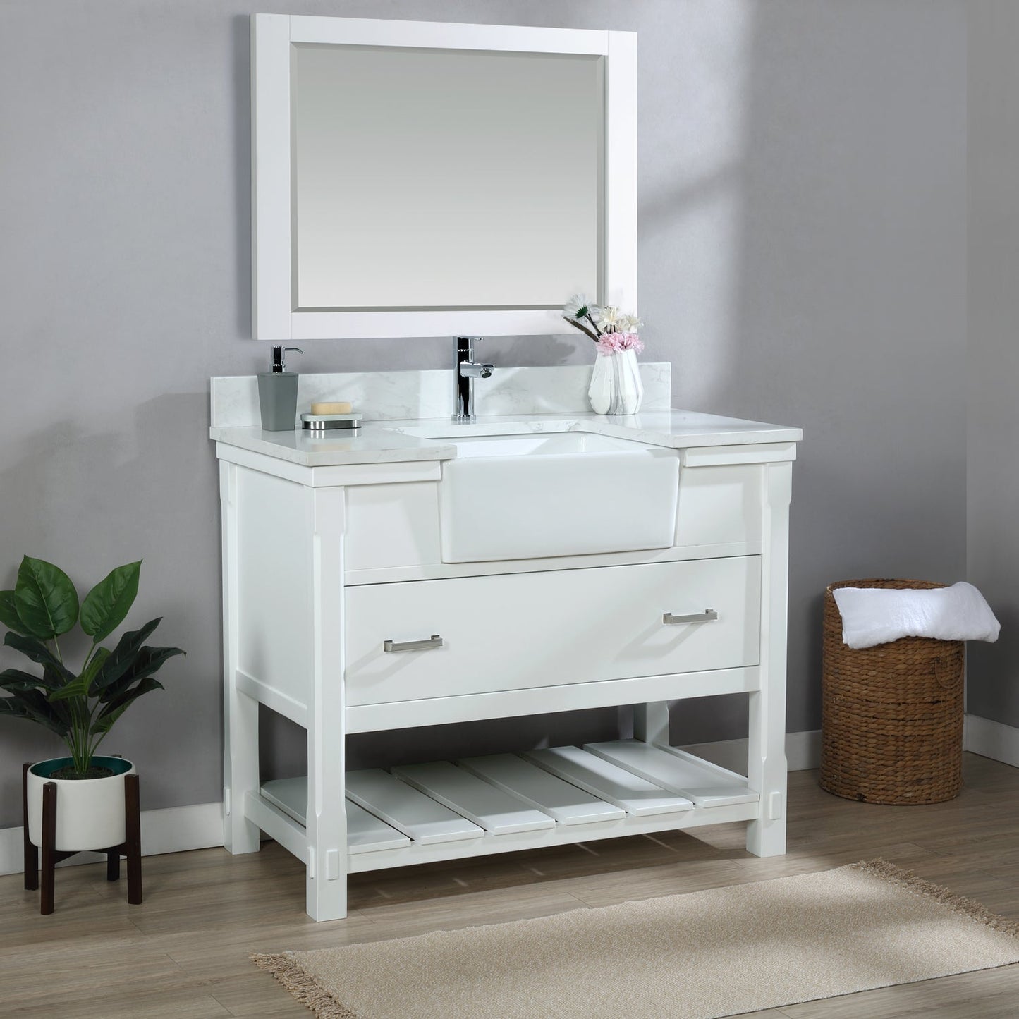 Altair Designs 42" single vanity with top - 537042-JB-AW-NM