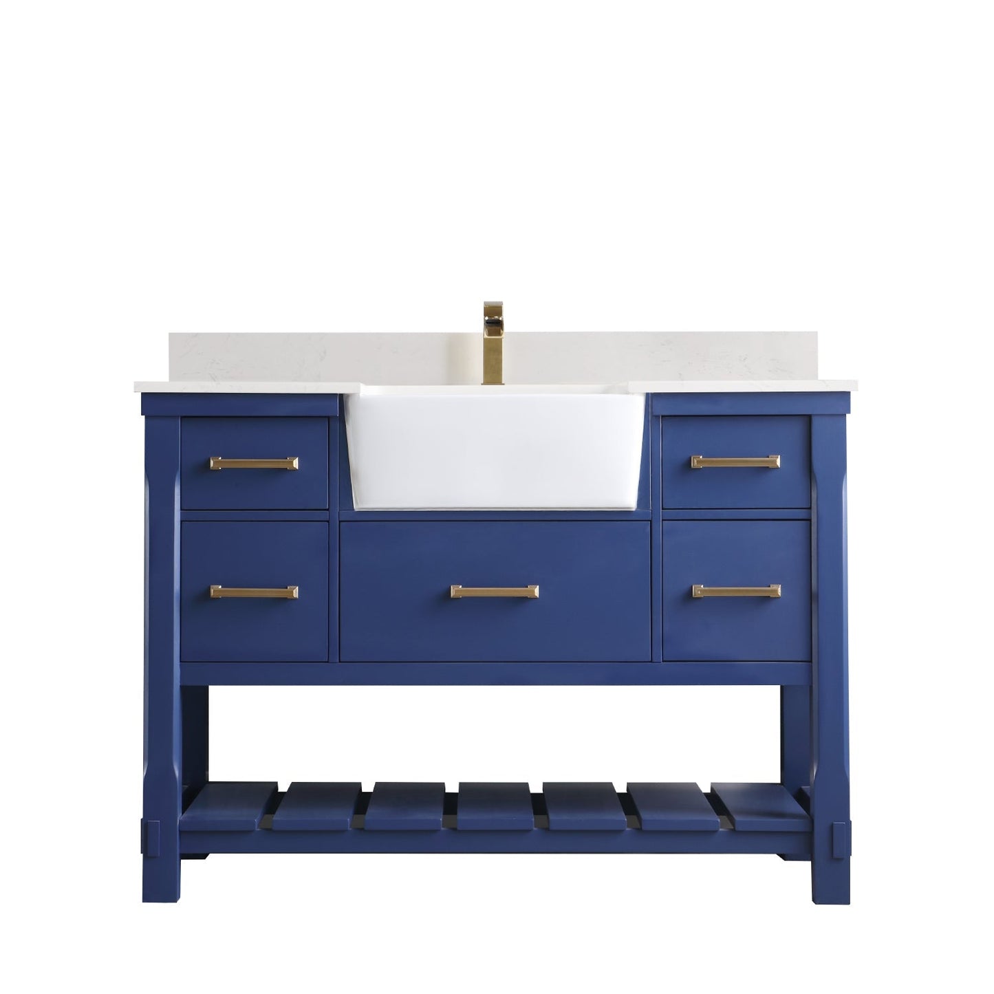 Altair Designs 48" single vanity with top - 537048-WH-AW-NM