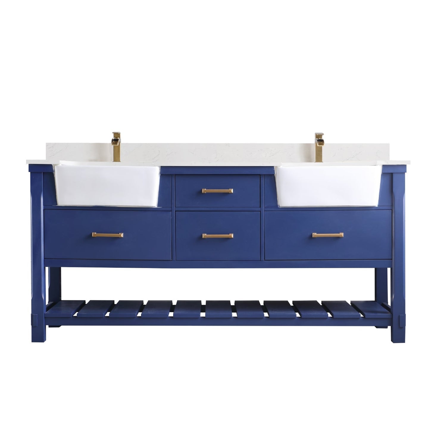 Altair Designs 72" double vanity with top - 537072-WH-AW-NM