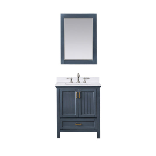Altair Designs 30" single vanity with top - 538030-WH-CA-NM