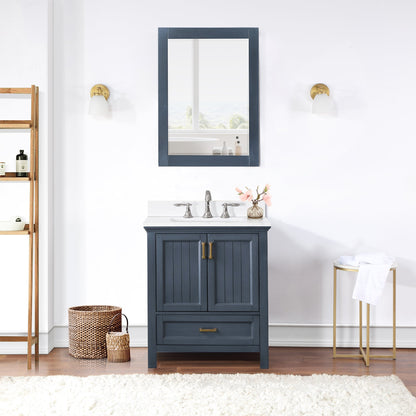 Altair Designs 30" single vanity with top - 538030-WH-CA-NM