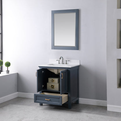 Altair Designs 30" single vanity with top - 538030-WH-CA-NM