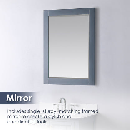 Altair Designs 30" single vanity with top - 538030-WH-CA-NM