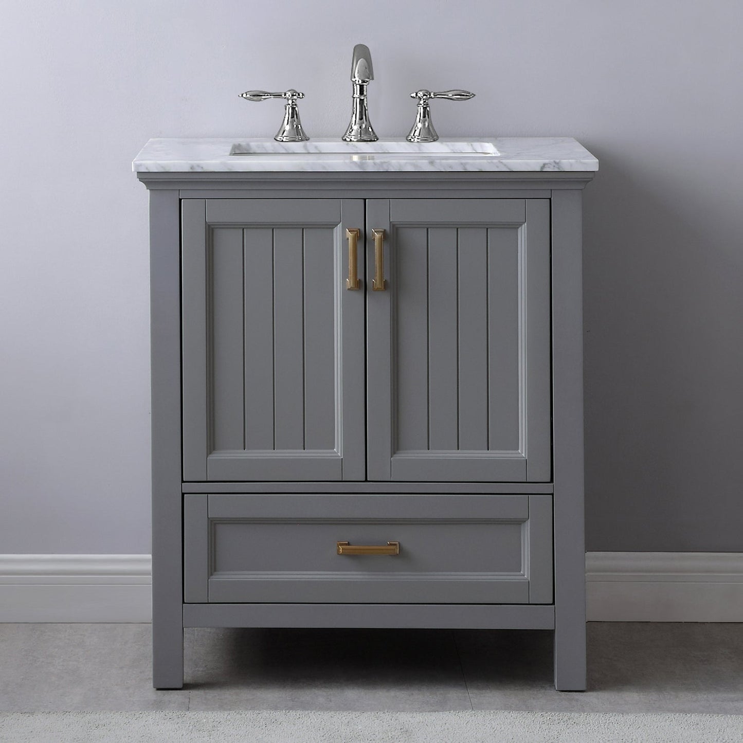 Altair Designs 30" single vanity with top - 538030-WH-CA-NM