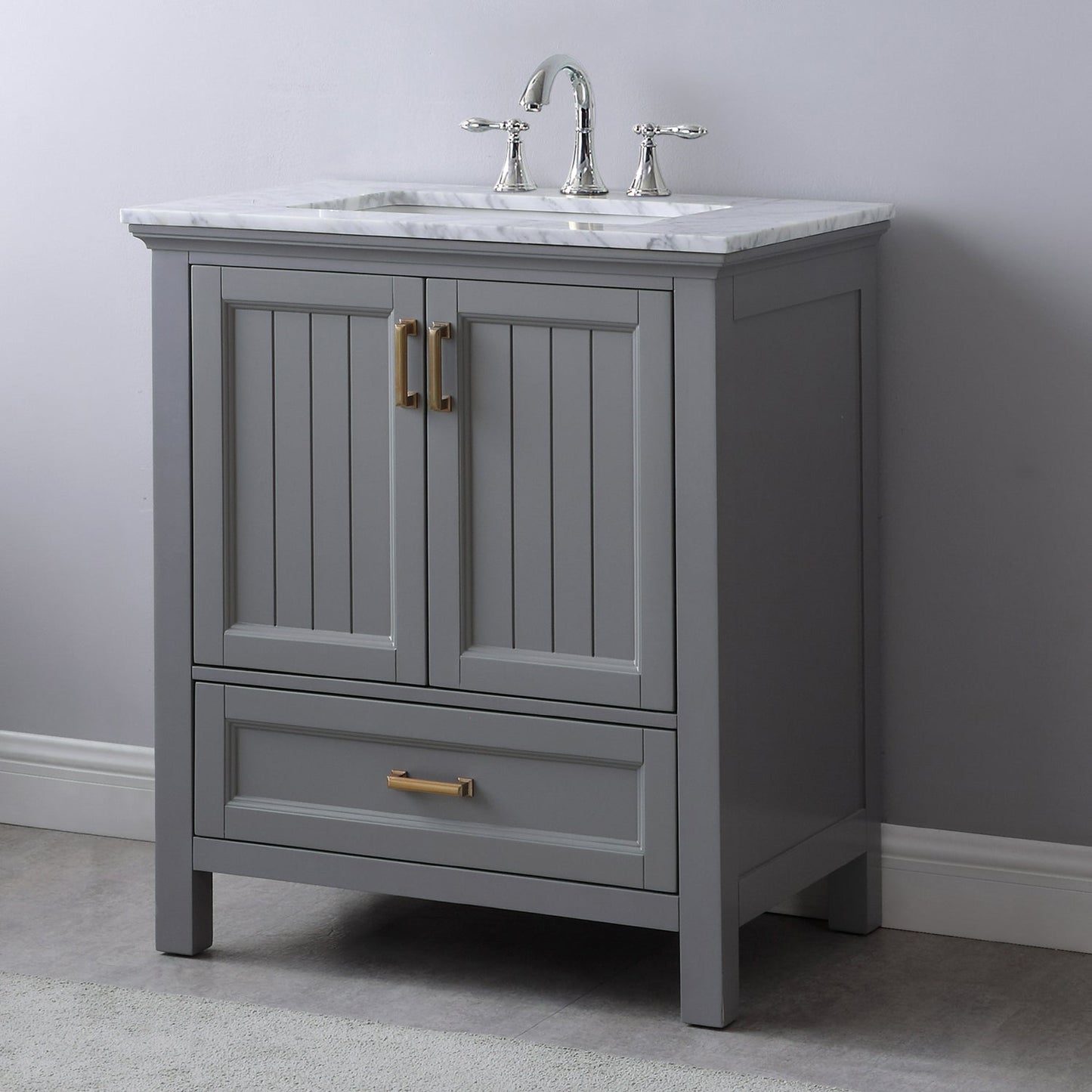Altair Designs 30" single vanity with top - 538030-WH-CA-NM