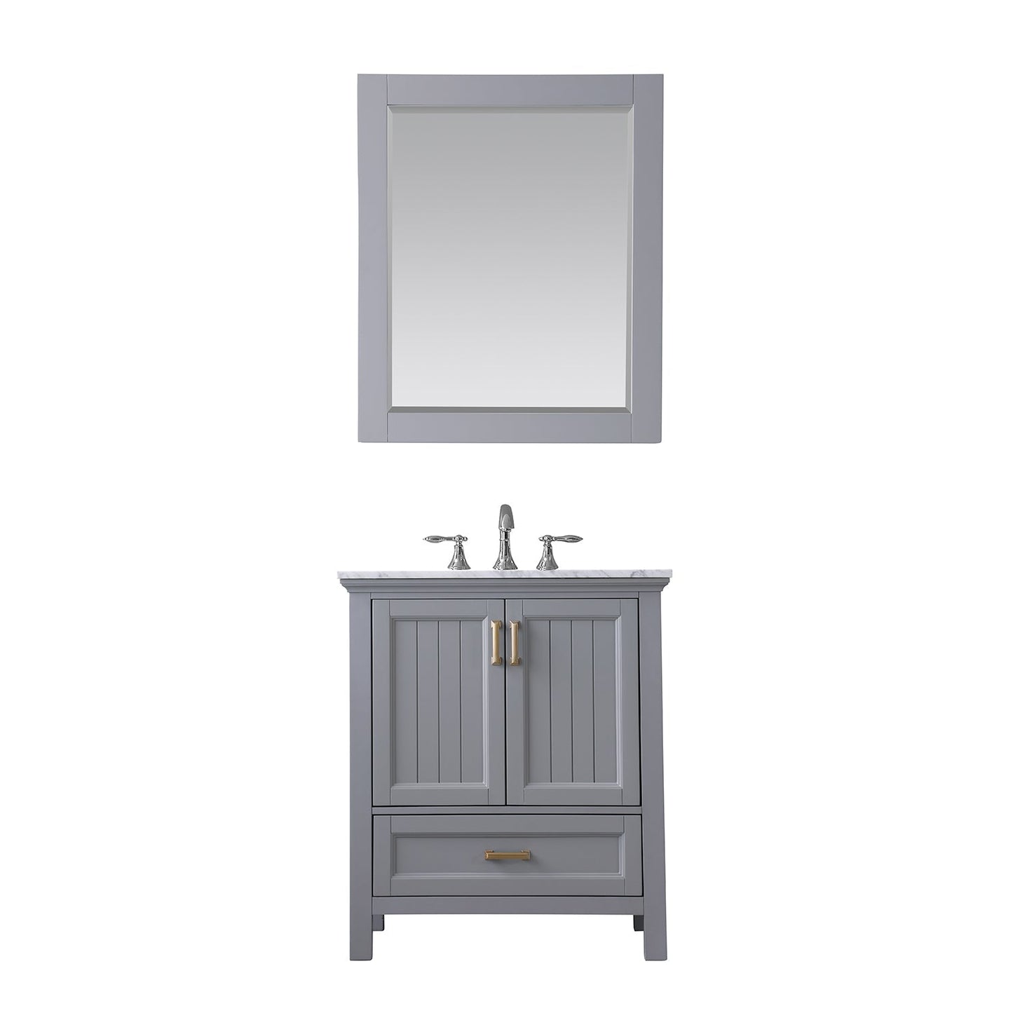 Altair Designs 30" single vanity with top - 538030-WH-CA-NM