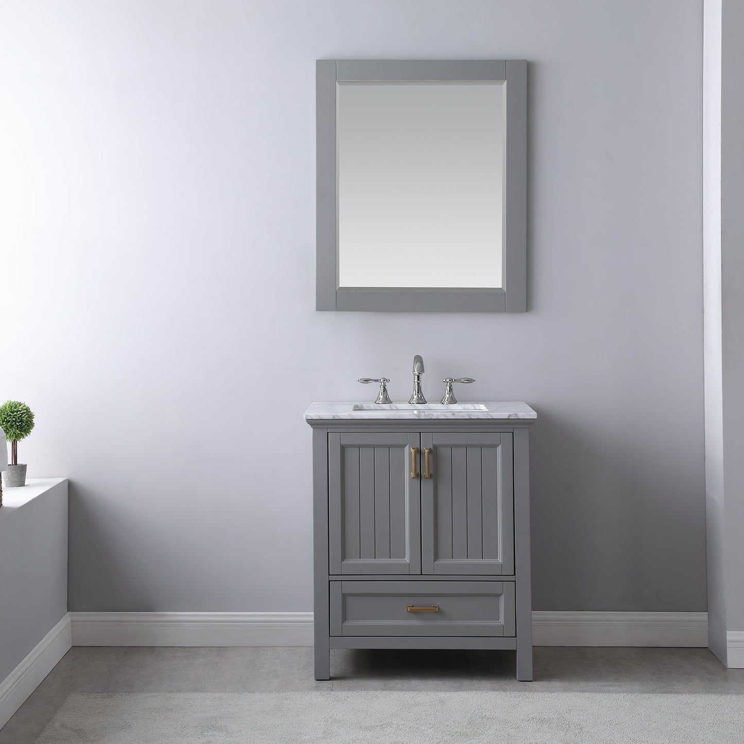 Altair Designs 30" single vanity with top - 538030-WH-CA-NM