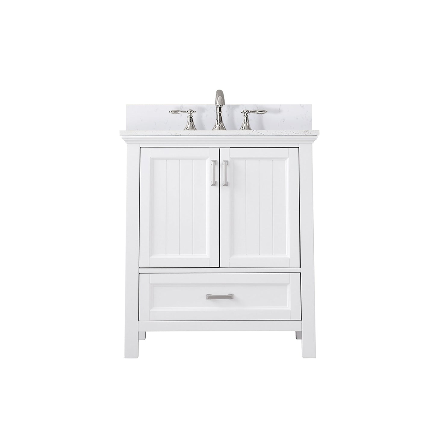 Altair Designs 30" single vanity with top - 538030-WH-CA-NM