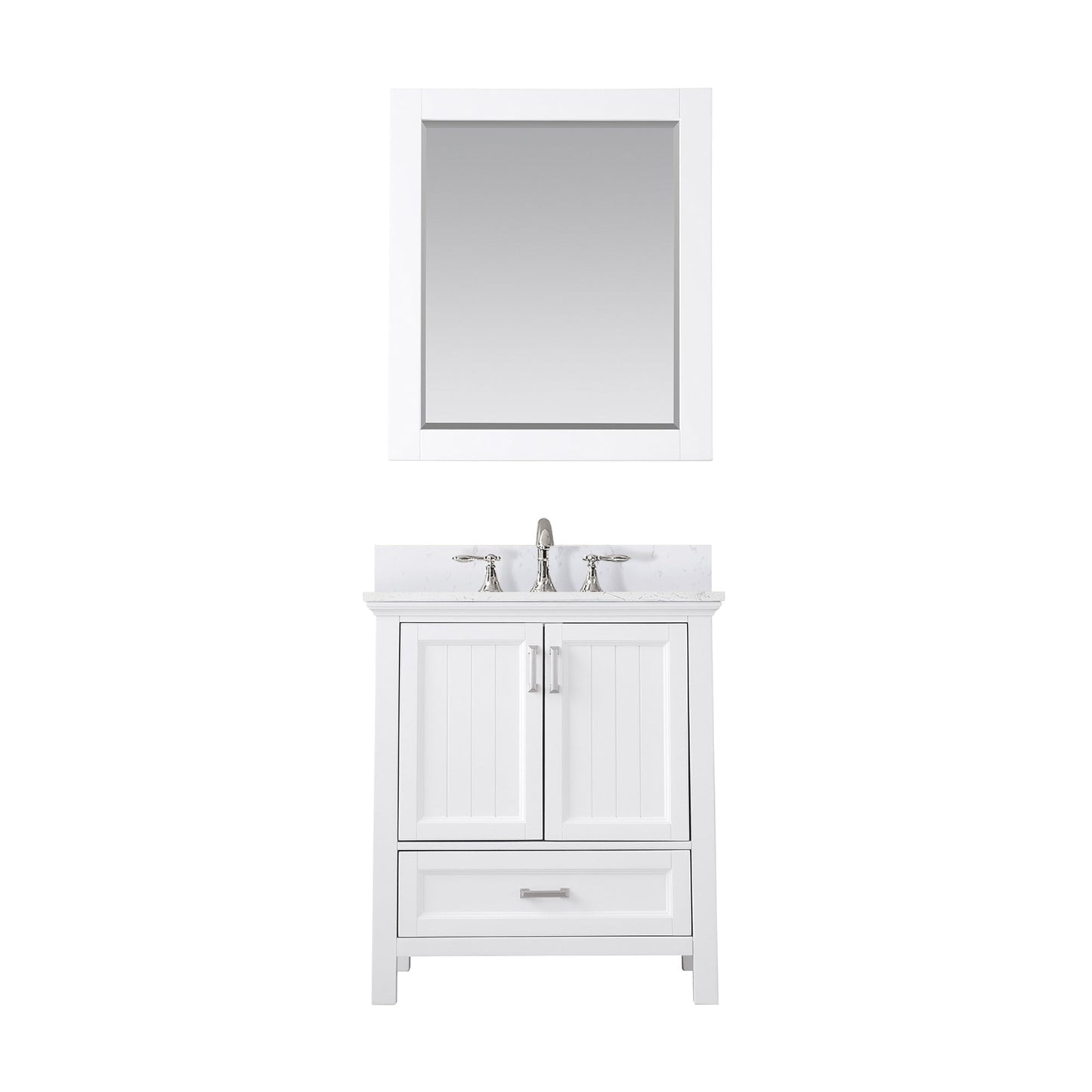 Altair Designs 30" single vanity with top - 538030-WH-CA-NM