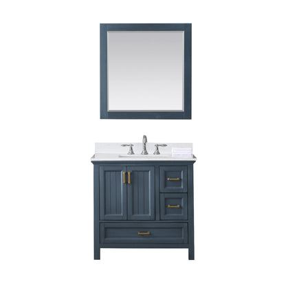 Altair Designs 36" single vanity with top - 538036-WH-CA-NM