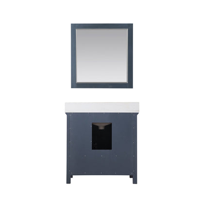 Altair Designs 36" single vanity with top - 538036-WH-CA-NM
