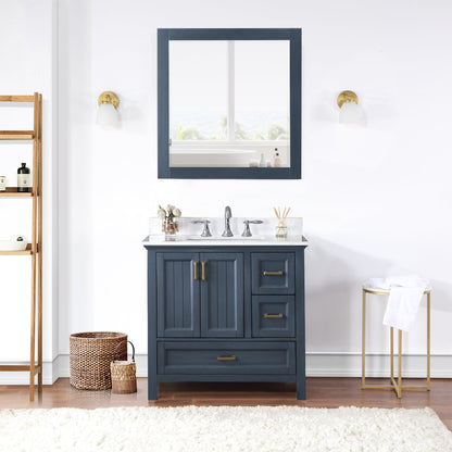 Altair Designs 36" single vanity with top - 538036-WH-CA-NM