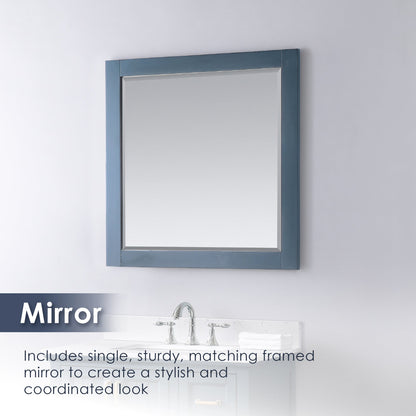 Altair Designs 36" single vanity with top - 538036-WH-CA-NM