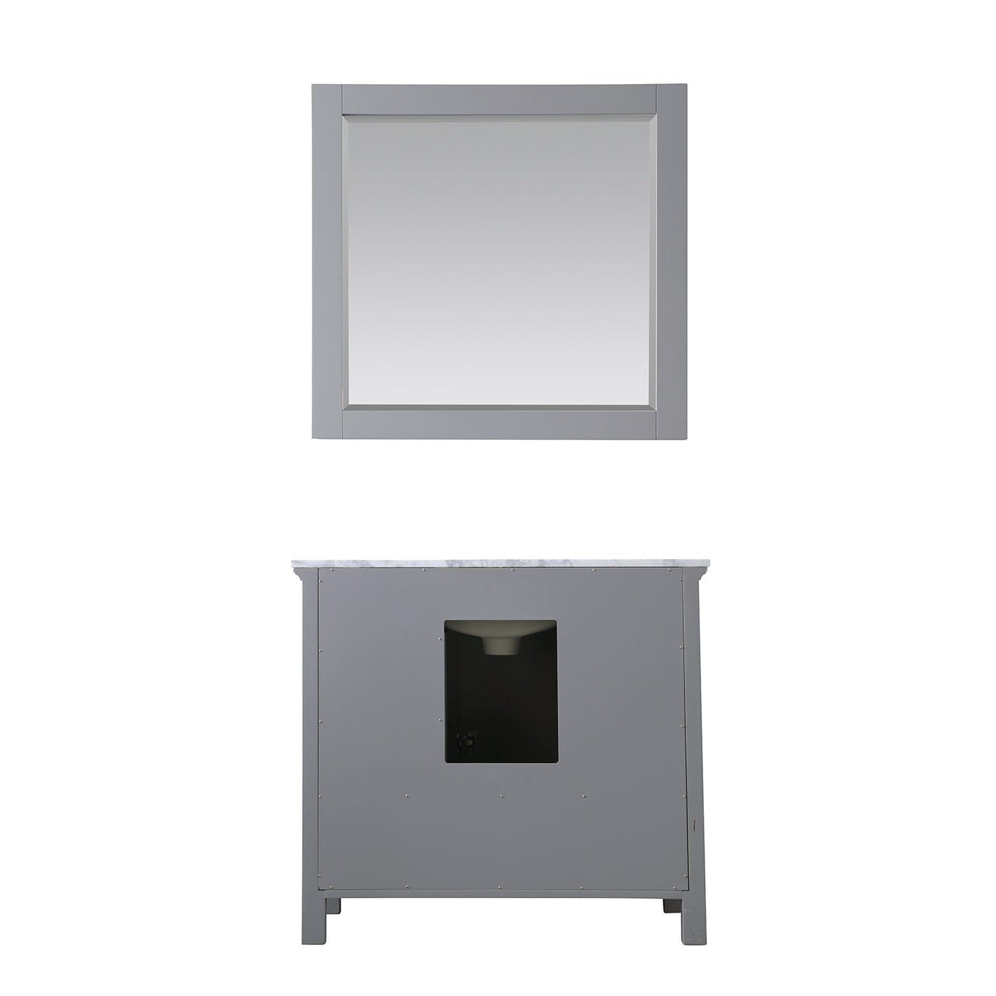 Altair Designs 36" single vanity with top - 538036-WH-CA-NM