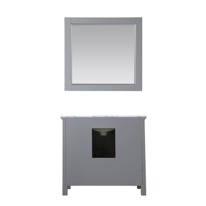 Altair Designs 36" single vanity with top - 538036-WH-CA-NM