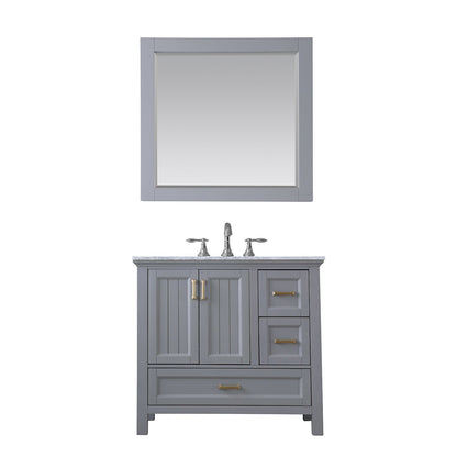 Altair Designs 36" single vanity with top - 538036-WH-CA-NM
