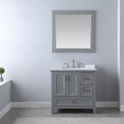 Altair Designs 36" single vanity with top - 538036-WH-CA-NM
