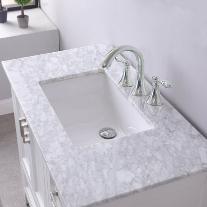 Altair Designs 36" single vanity with top - 538036-WH-CA-NM