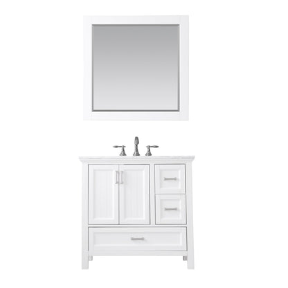 Altair Designs 36" single vanity with top - 538036-WH-CA-NM