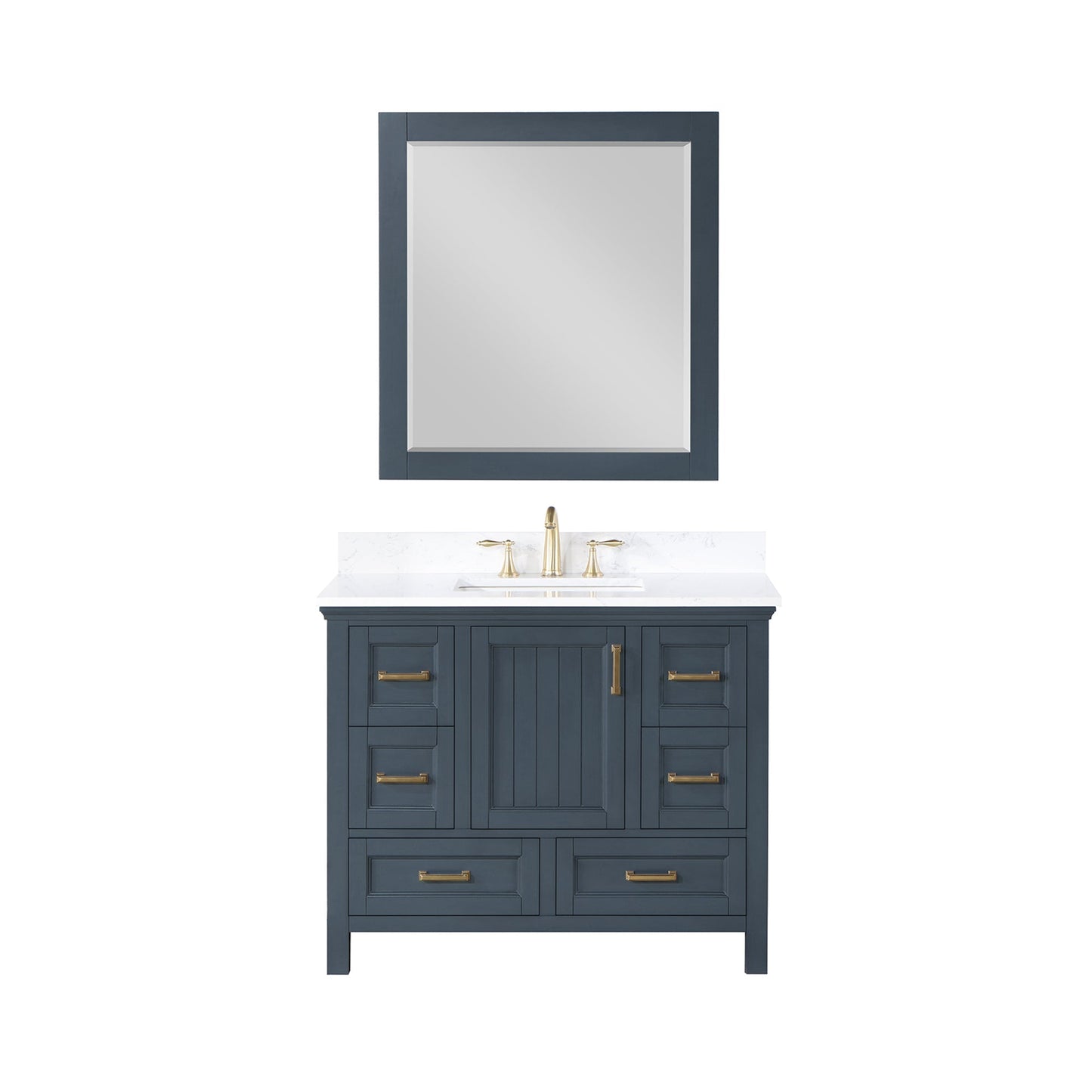 Altair Designs  42" single vanity with top - 538042-CB-AW-NM